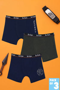 Lee Cooper Boys Long Leg Trunks (Pack of 3) - Multicolor — thumbnail 1